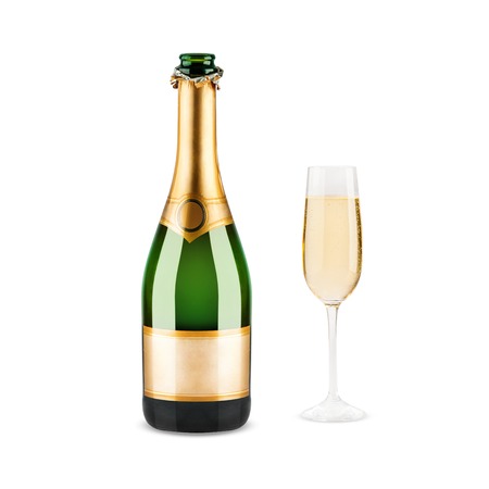 Beautiful picture of a bottle of champagneの写真素材