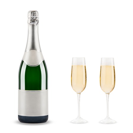 Beautiful picture of a bottle of champagneの写真素材