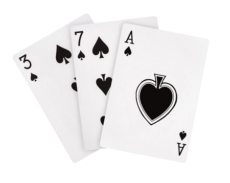 The combination of playing cards poker casinoの写真素材