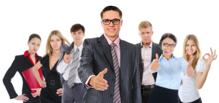 Happy smiling business team. の写真素材