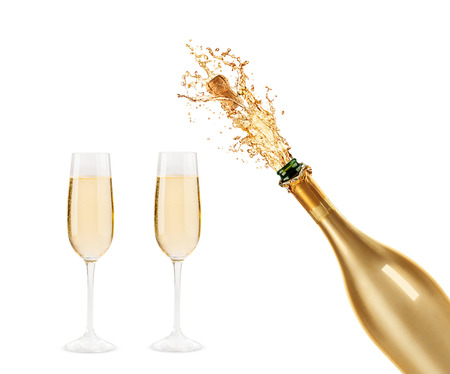 Beautiful picture of a bottle of champagneの写真素材