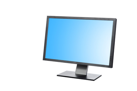 computer in a bright office. Isolated on white backgroundの写真素材
