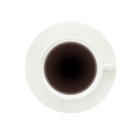 coffee with cinnamon stick isolated on white backgroundの写真素材