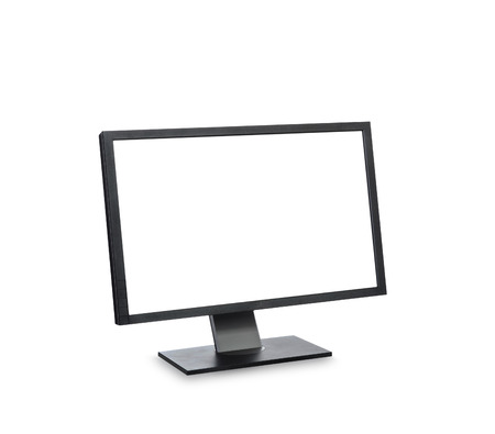 computer in a bright office. Isolated on white backgroundの写真素材