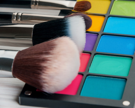 Set of professional makeup and cosmetics. on a light background isolatedの写真素材