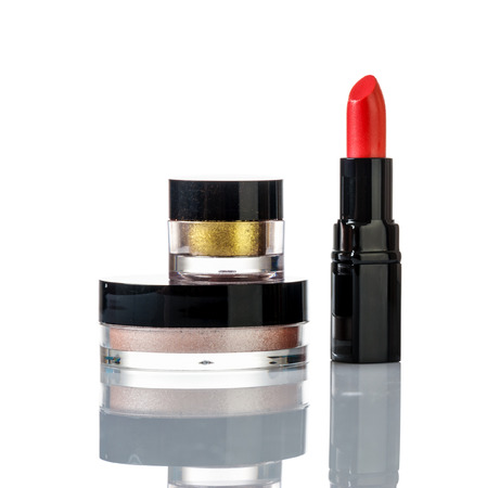 Set of professional makeup and cosmetics. on a light background isolatedの写真素材
