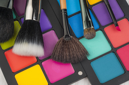 Set of professional makeup and cosmetics. on a light background isolatedの写真素材