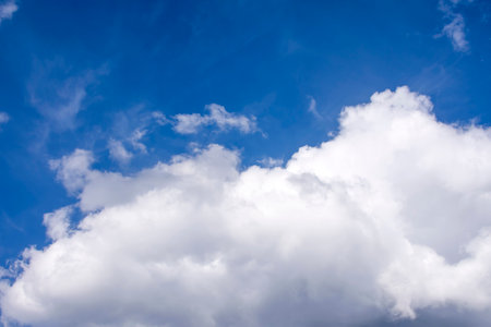 a cloud covers the blue sky. High quality photoの写真素材