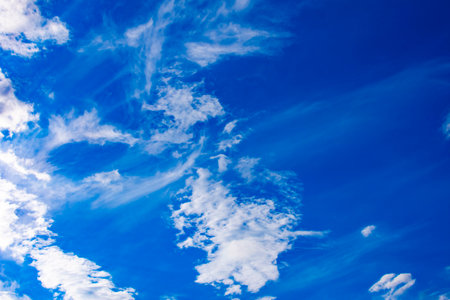 white light clouds in the blue sky. High quality photoの写真素材