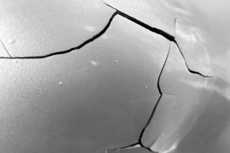bursting and exploding sheet of metal. cracks in metal