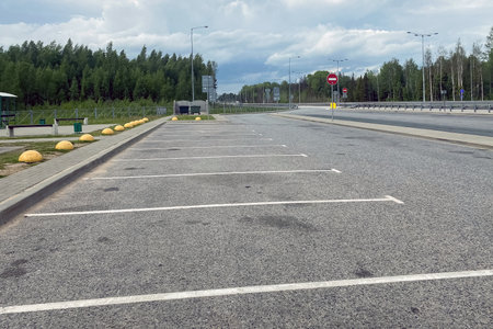empty car parking.の写真素材