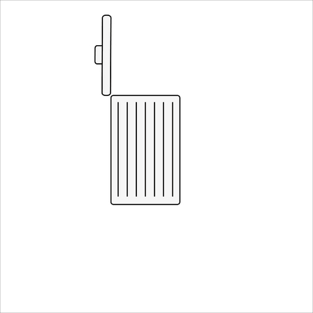 garbage bin icon vector. trash box  vector graphic illustration . Black illustration isolated for graphic and web design.のイラスト素材