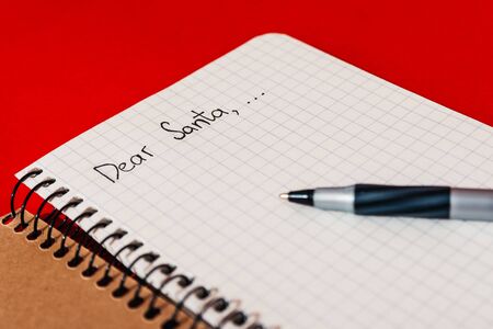 handwritten child letter to santa claus with copyspaceの写真素材
