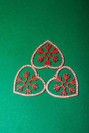 snowflake in a heart toy. loving snow conceptの写真素材