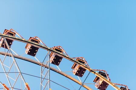 ferris wheel in theme park in odessa, ukraine