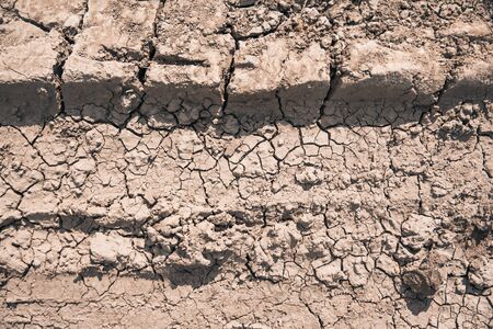 texture background of cracked earth drought soil ground mudの写真素材