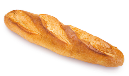 fresh bread isolated on white backgroundの写真素材