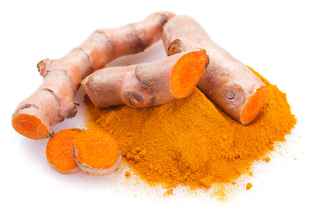 turmeric isolated on white background