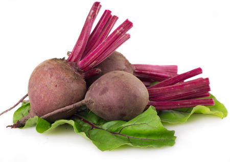 fresh beetroot isolated on white backgroundの写真素材