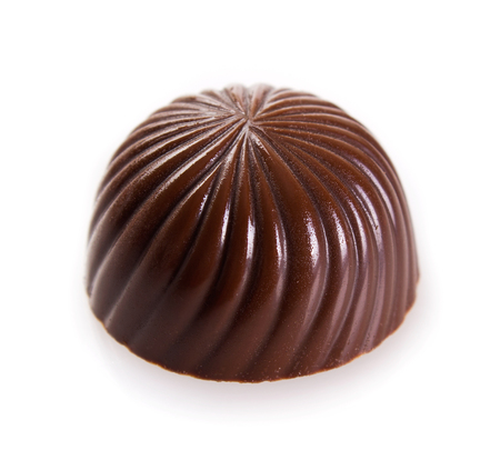 chocolate candy isolated on white backgroundの写真素材