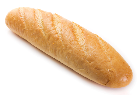 fresh bread isolated on white backgroundの写真素材