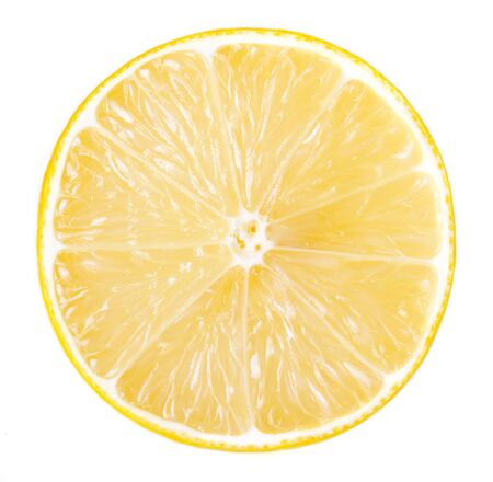 fresh lemon isolated on white backgroundの写真素材