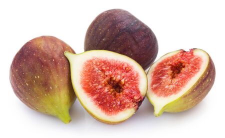 figs fruit isolated on white backgroundの写真素材