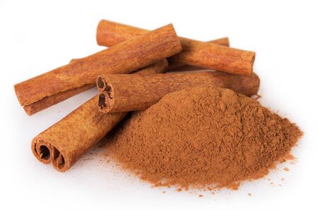 cinnamon isolated on white backgroundの写真素材