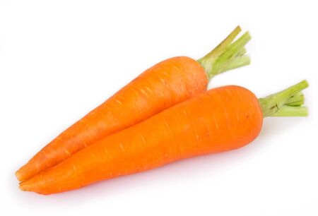 fresh carrot isolated on white backgroundの写真素材