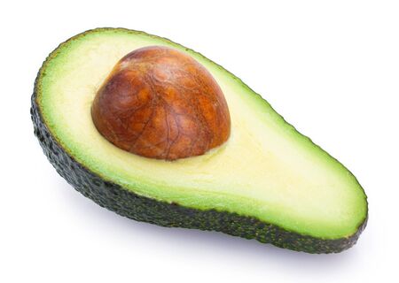 fresh avocado isolated on white background closeupの写真素材