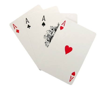 playing cards isolated - Four of a Kind