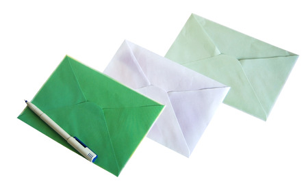 Vintage envelopes isolated on white