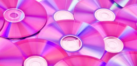 background of some colorful compact discsの写真素材