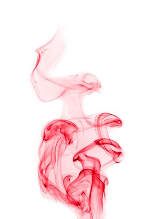 Red Smoke on whiteの写真素材