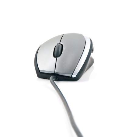 gray  mouse isolated on white の写真素材