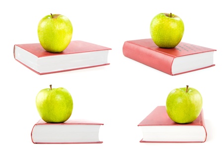 apple on a book の写真素材