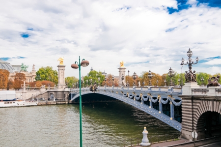 Pont Alexandre III - Bridge over river Seine in Paris, France. の写真素材