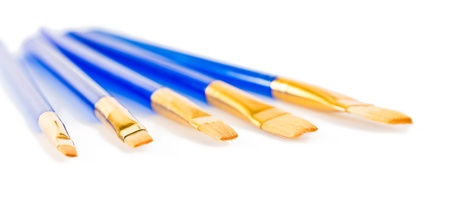 paint brushes on white background 