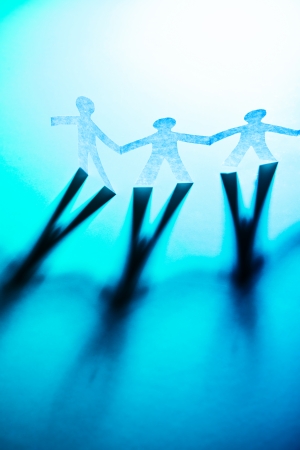 Paper people in teamworking concept の写真素材