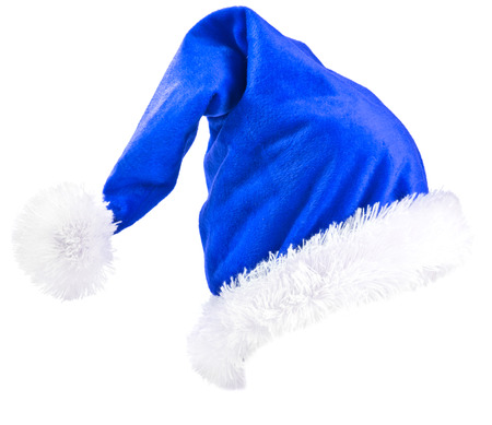 Blue  Santa Claus hatの写真素材