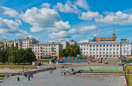 YEKATERINBURG, RUSSIA - JULY 25: historical square in the center of Yekaterinburg on July 25, 2012. Yekaterinburg is bidding for the 2020 Expo.

のeditorial素材