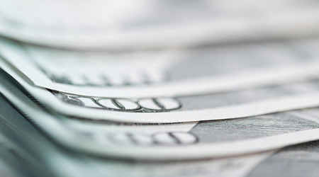 new one Hundred Dollar Bills (shallow DOF) の写真素材