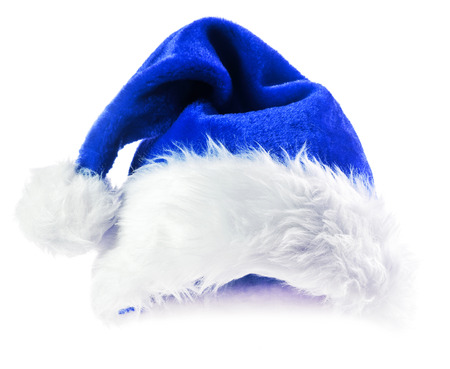 Santa Claus red hat isolated on white backgroundの写真素材