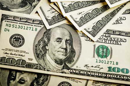 Background with money american hundred dollar billsの写真素材