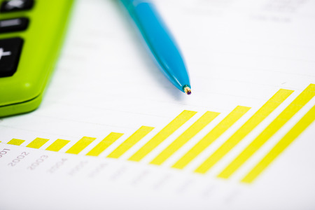 business chart showing financial success at the stock marketの写真素材