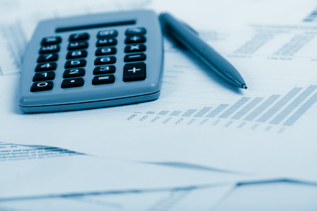 Financial accounting.  Blue toned