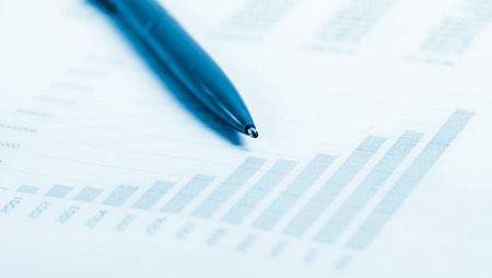 Accounting.  Blue tonedの写真素材