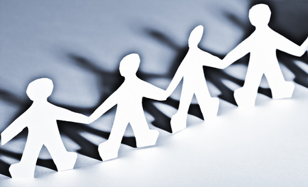 Paper people in teamworking conceptの写真素材