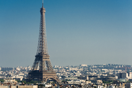 View on Paris at sunset, Franceの写真素材