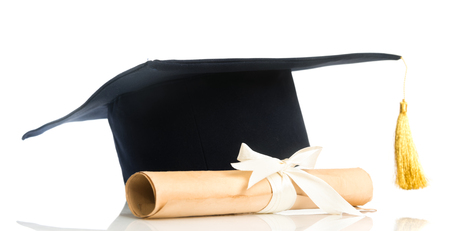 Graduation hat and Diplomaの写真素材